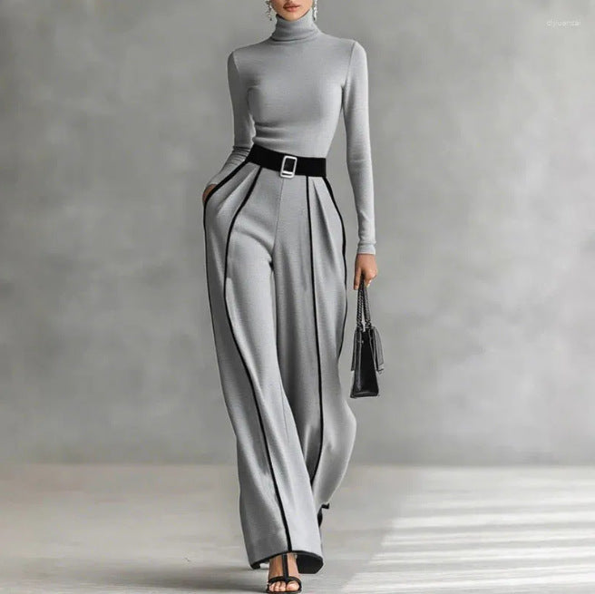 Long Sleeve Knitted Pants Set