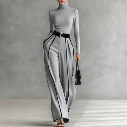 Long Sleeve Knitted Pants Set