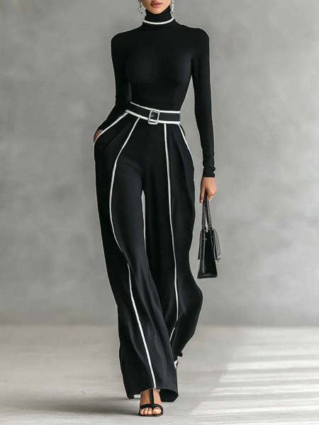 Long Sleeve Knitted Pants Set