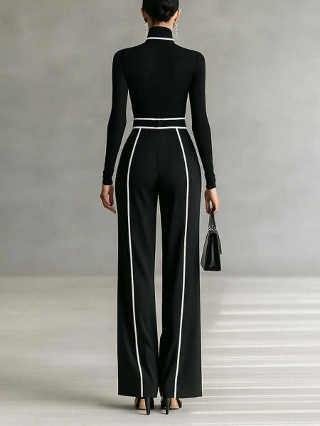 Long Sleeve Knitted Pants Set