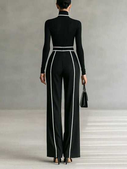Long Sleeve Knitted Pants Set